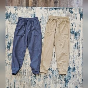 Wonder Nation Casual Tan and Blue Jogger Pants